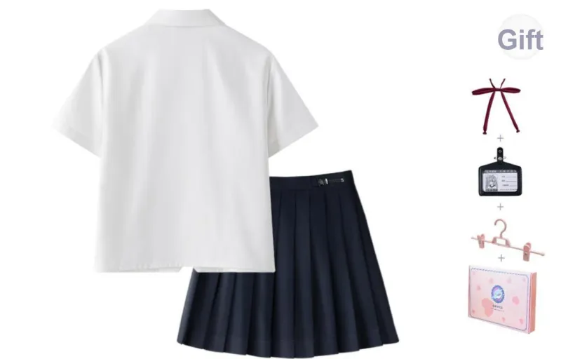 Tokyo Season Uniform Women's Gift Box Set White+Navy Blue-1