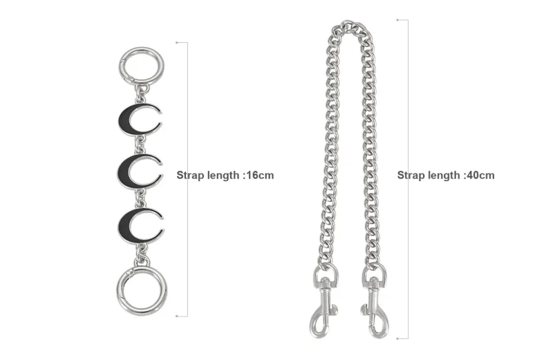 Lan Bao Fan Alloy Metal Bag Accessory Bag Strap Women's Gold/Silver-51