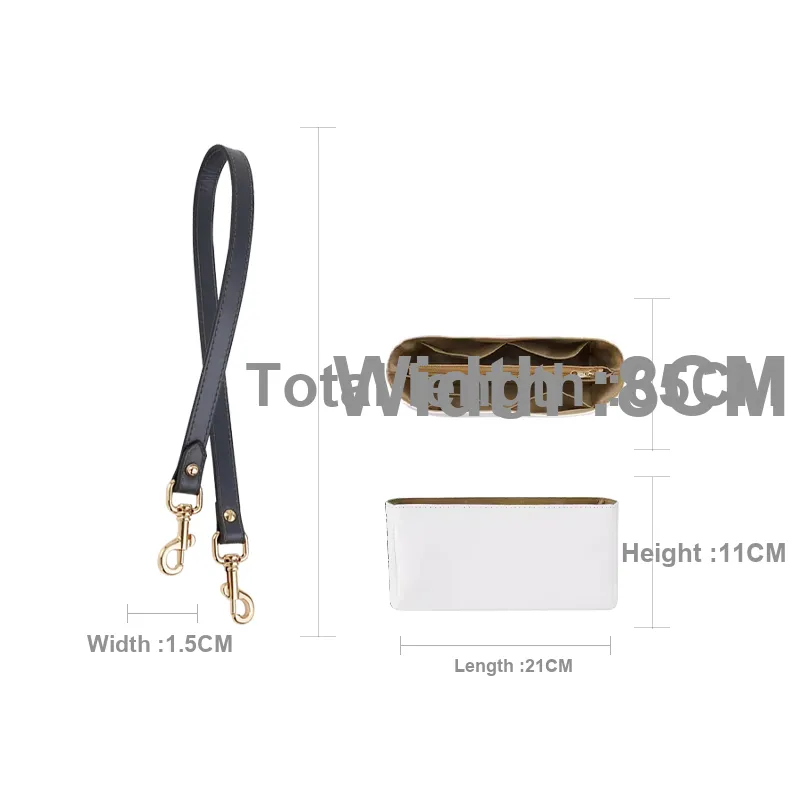 Cow Leather Bag Strap Accessory Bag Women's Dark Blue-10