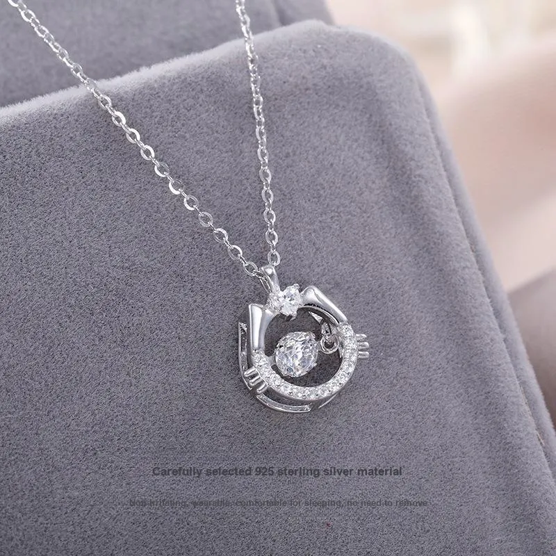 Vegetarian 925 Sterling Silver Necklaces Women's-1