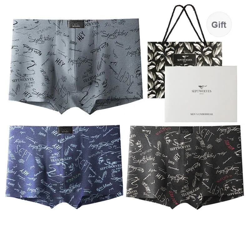 SEPTWOLVES Underpants Men's 3 Pack Gift Box Set-17