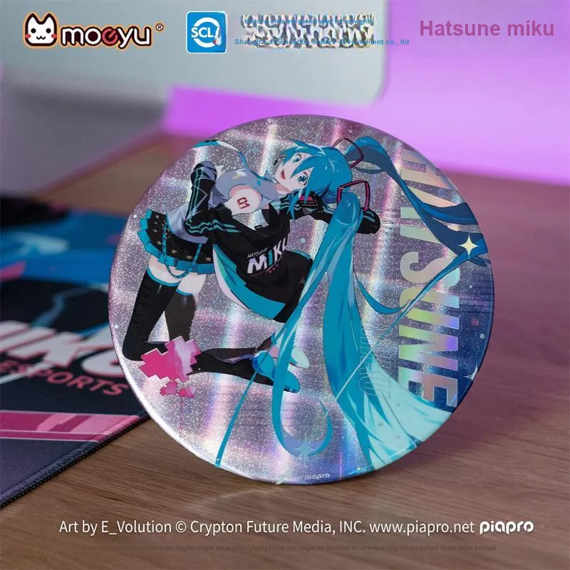 MOEYU Hatsune Miku Esports Heart/Dimensional Discovery/Floral Language Large Emblem Anime Merchandise Badge-6