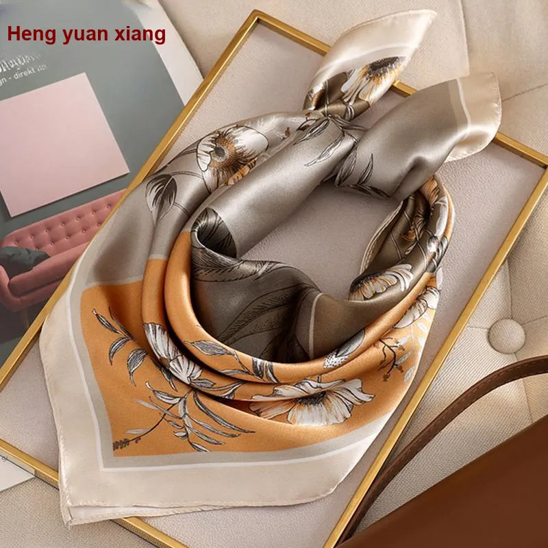 H YXIANG Silk Scarves Women's-12