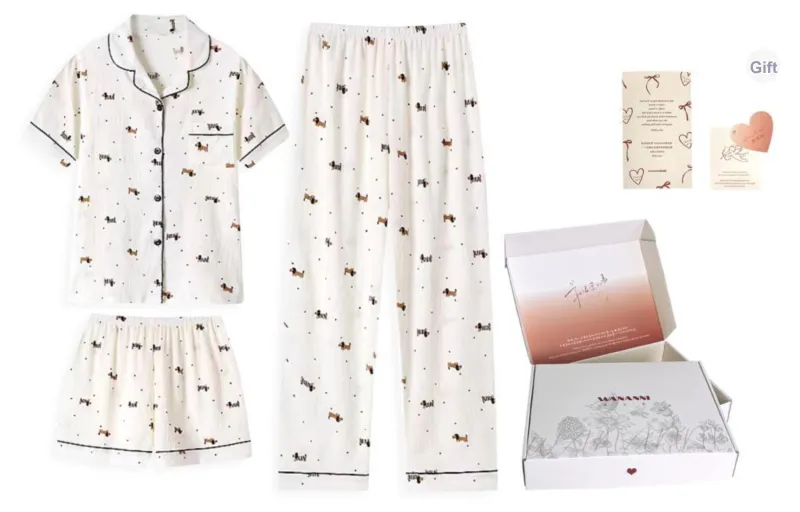 WANANNI Pajama Set Women's White-6