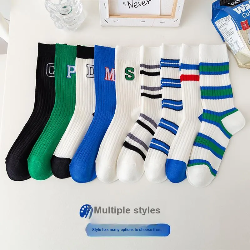 JIAZINI Mid Calf Socks Unisex 3 Pack-19