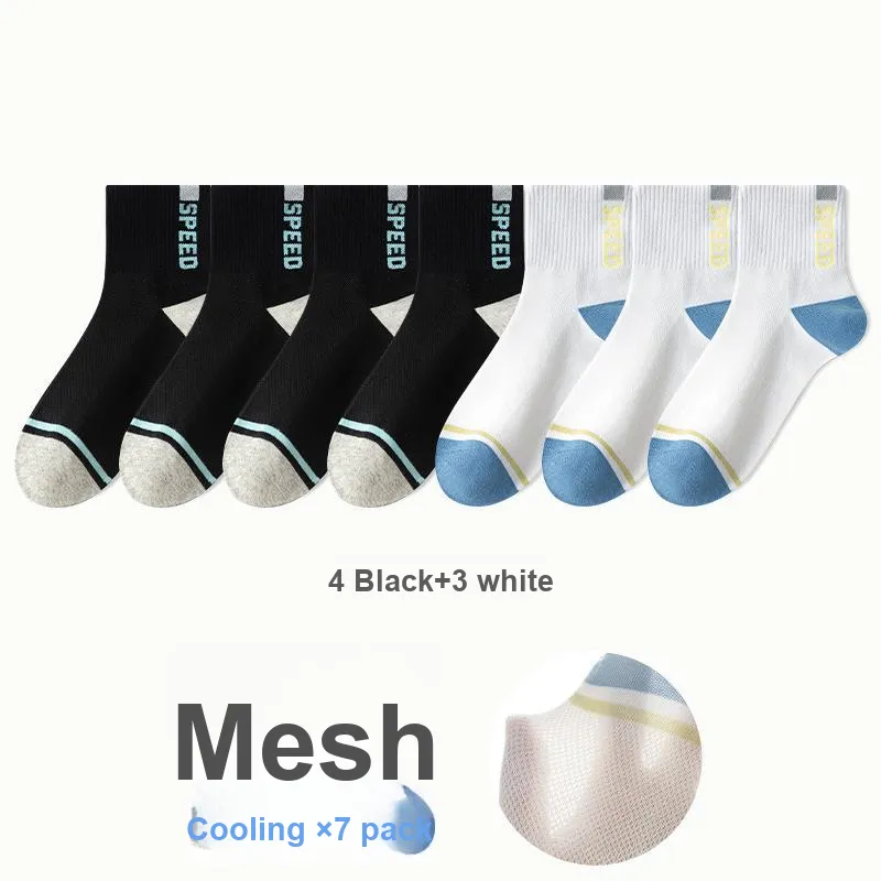 7 SEVFUN Mid Calf Socks Men's Combo Set-31