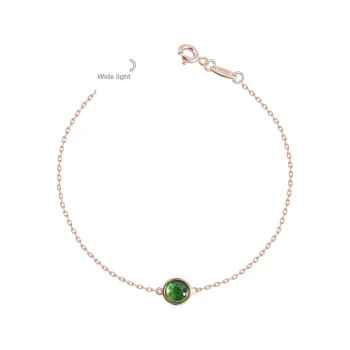 KEYS VIA S925 Silver Glass Stone Bracelets Women's