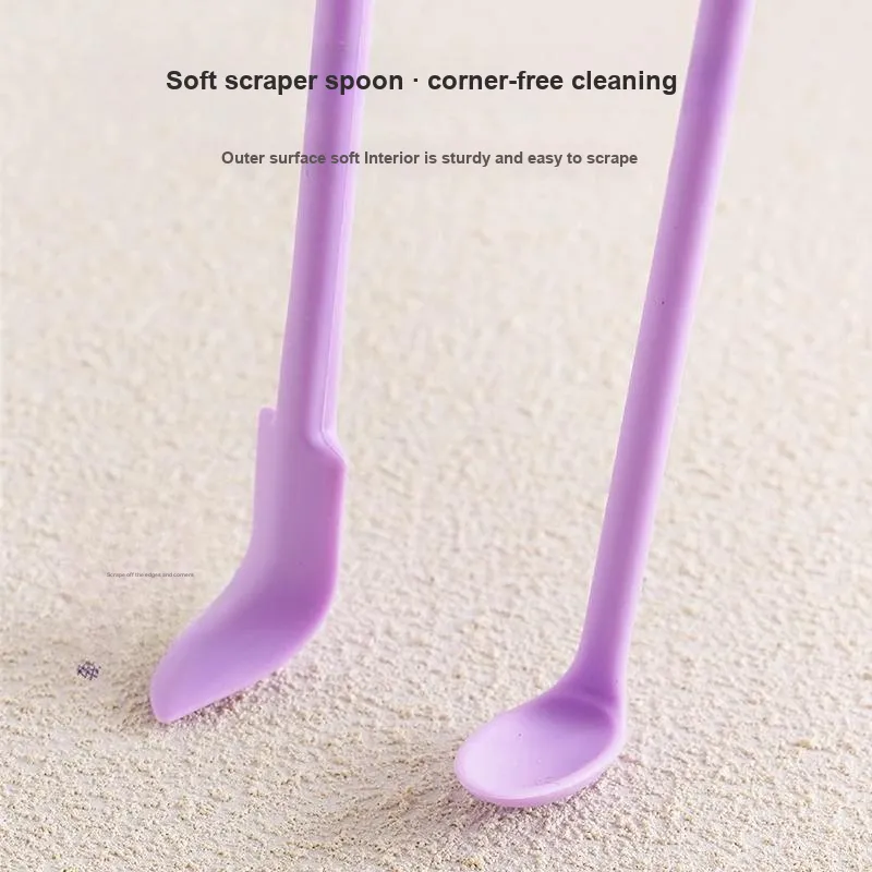 ZHENZI Cosmetics Silicone Scoop Spoon Scratch Blade Lotion Light Bottle Tool Mini-2