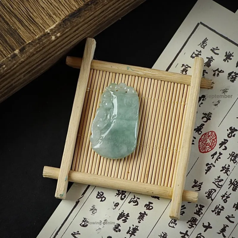 South Asia Bean Type Jadeite Pendants Unisex-1