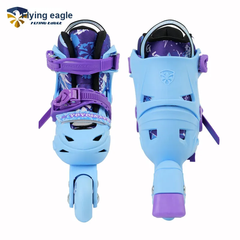 FLYING EAGLE Ice Skates Unlined Shoes Blue Purple-1