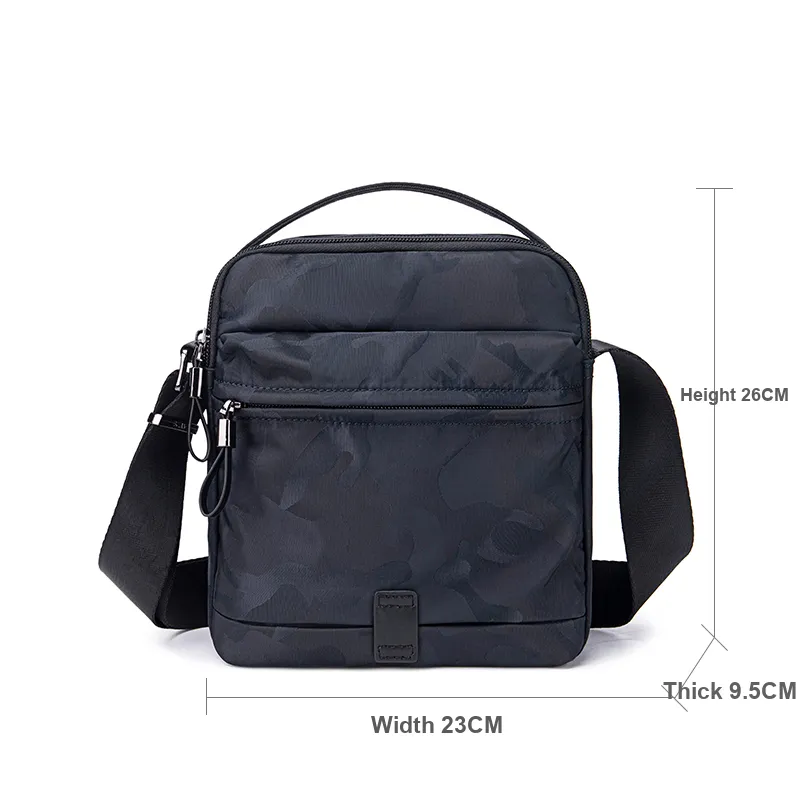 BJIAX Nylon Crossbody Handbag Shoulder Bag Regular Men's Black/Blue Camouflage-14