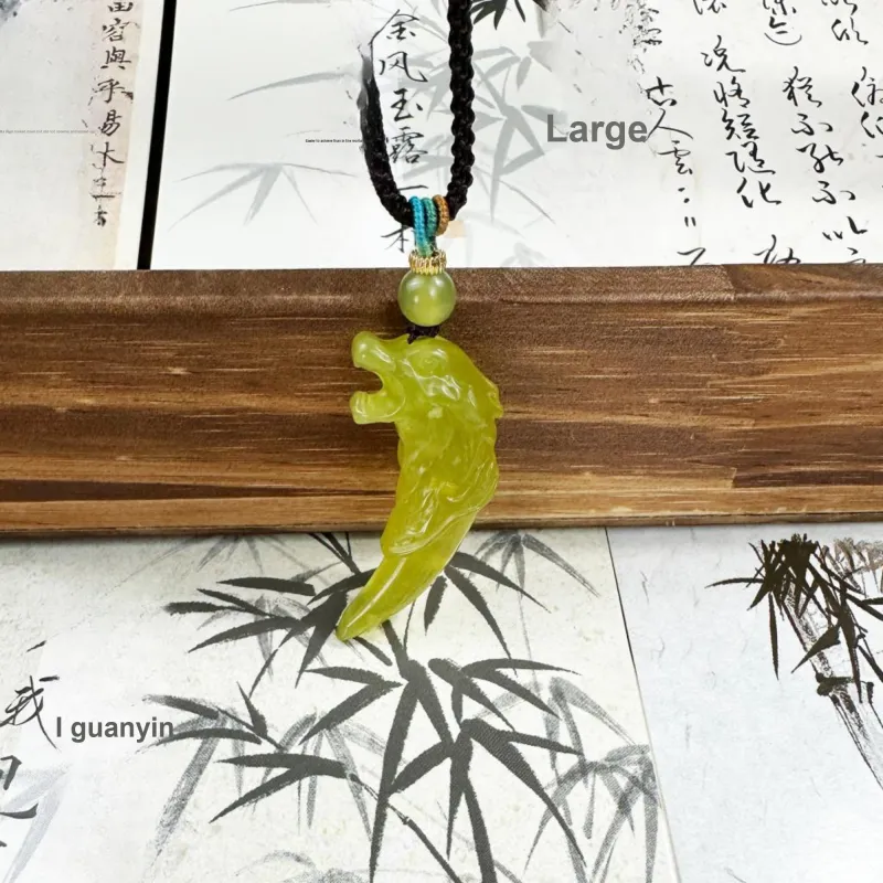Tang Zhi Serpentine Jade Necklaces Unisex-3