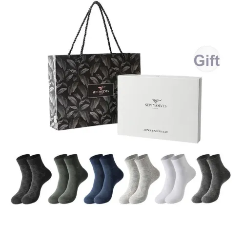 SEPTWOLVES Носки Crew Мужские 6 пар подарочная коробка упаковано