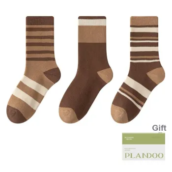 PLANDOO Mid Calf Socks Women's Shopping Bag 3 Pack