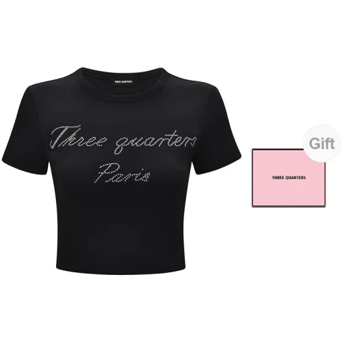 Three Quarters Crop Tops Women's