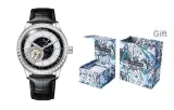 L-9422 Silver Case Black Dial Silver Stud Black Strap