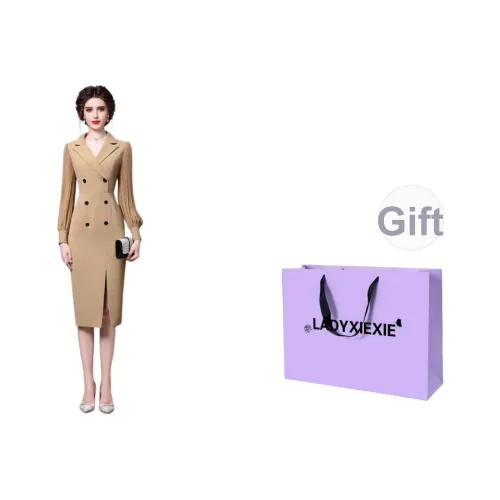 LADYXIEXIE Длинное платье с длинными рукавами женское