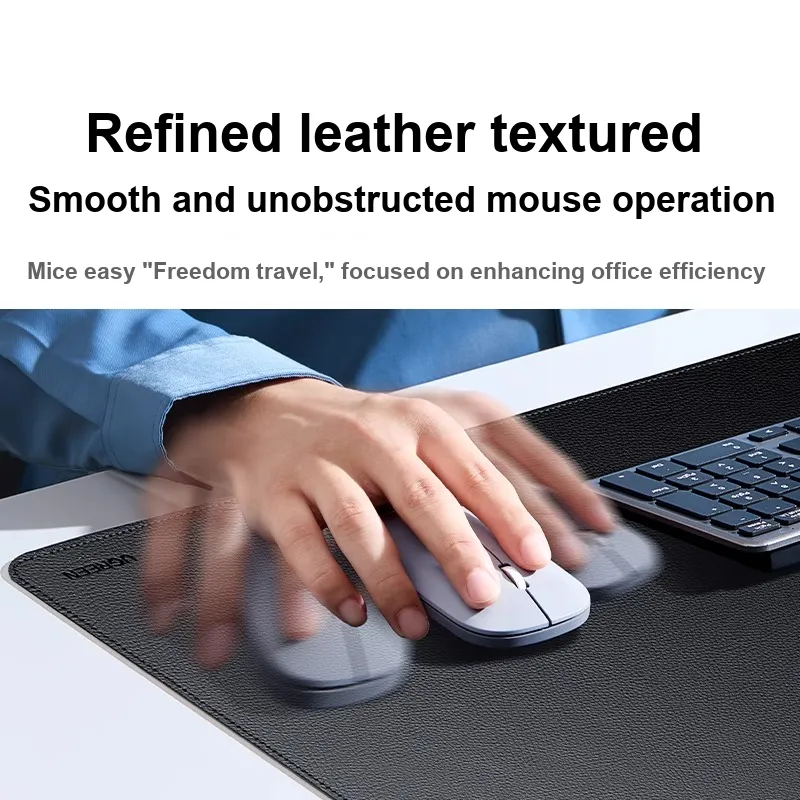 UGREEN Leather Large Office Desktop Laptop Minimalist Style Premium Computer Writing Desk Mat, Large Size Mouse Pads-3