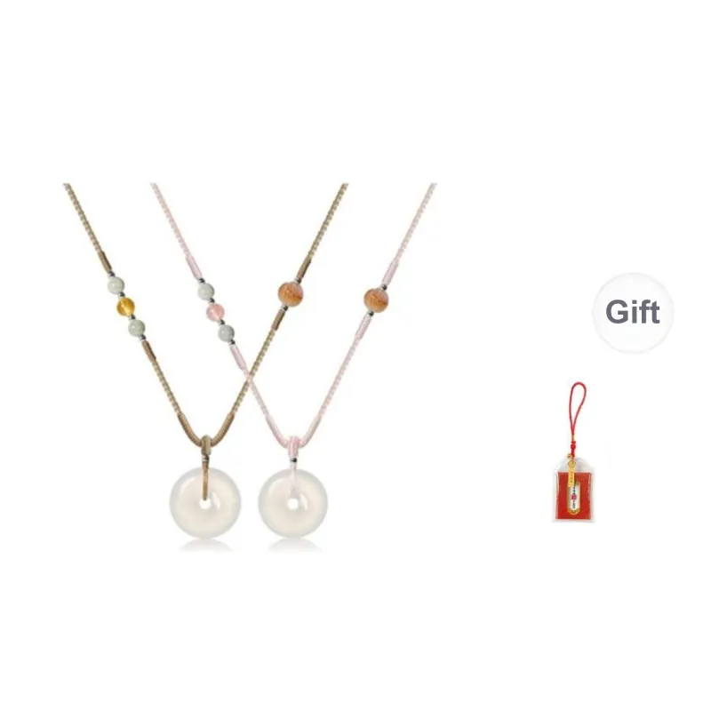 LUXLINE Agate Jade Necklaces Unisex-12