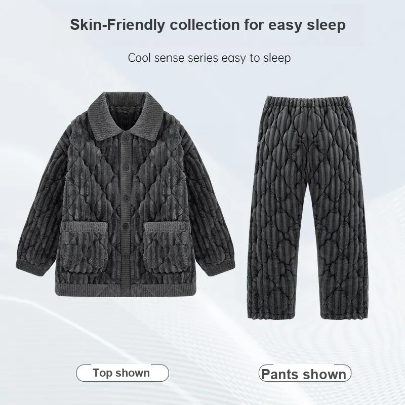 OUSHIBO Pajama Set Men's Image Color-4