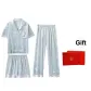 Green Three-Piece Set (Short-Sleeved Shirt+Shorts+Pants)