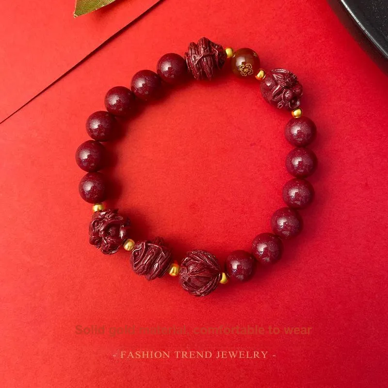 Love Reconstructed Cinnabar Bracelets Unisex-3