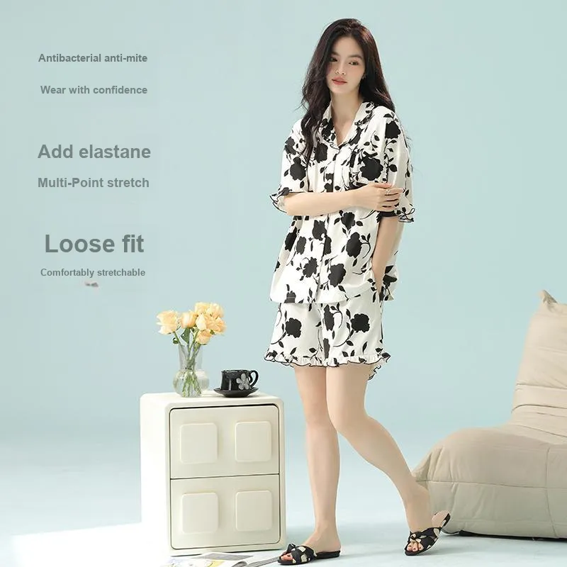 XIAFENYAN Pajama Set Women's Apricot-2