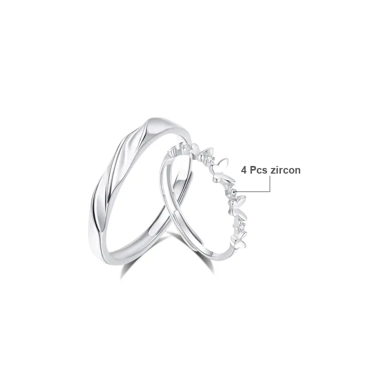 KING TAI SANG 999 Fine Silver Rings Unisex-0