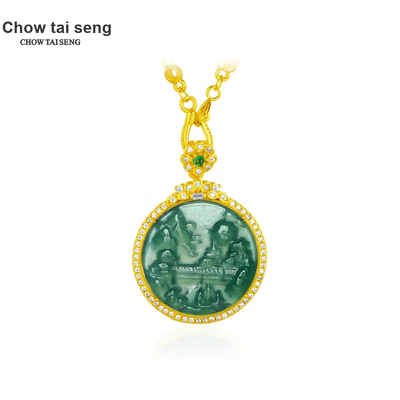 CHOW TAI SENG Ice Glutinous Necklaces Unisex-3