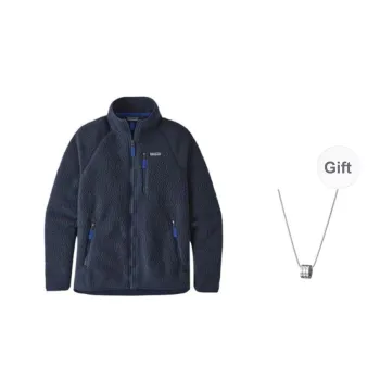 Patagonia Jacket Men's Blue Comes With Necklace