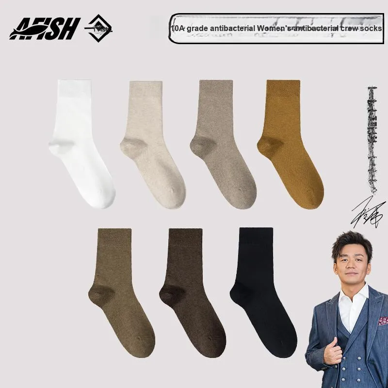 AFISH Mid Calf Socks Women's Shopping Bag 5 Pack-9