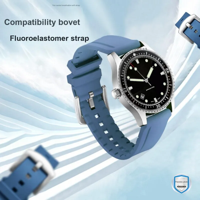 SHIRUI Accessories Watch Bands 22/23mm Men's Watches Fluoroelastomer BaoPao 499-32