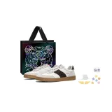Korean White/Chocolates Dark Brown (Black Tiger Shopping Bag+Stars Shoe Charm)