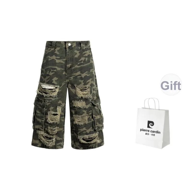 PIERRE CARDIN Denim Shorts Men's Camouflage-0
