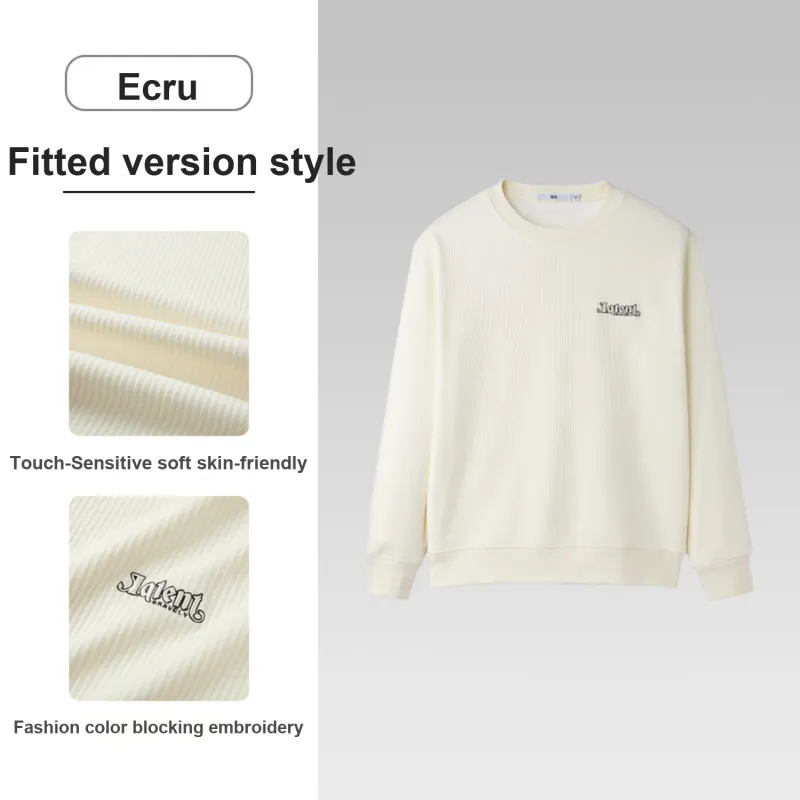 HLA Sweatshirts Unisex Ecru T4-2