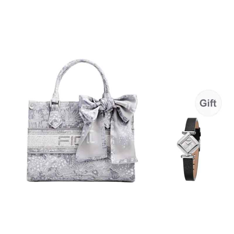 FION Clever Brocade Series Fabric Crossbody Bag, Handbag Medium Size Women's Multicolor-22