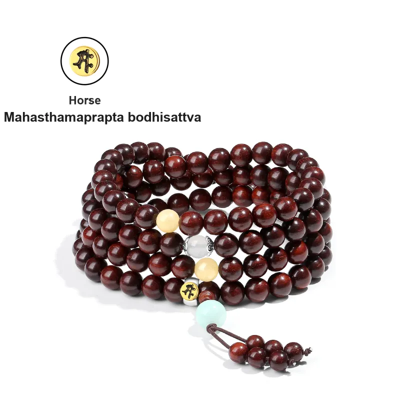 PUTUOSHANWENCHUANG Bloodwood Bracelets Unisex-9