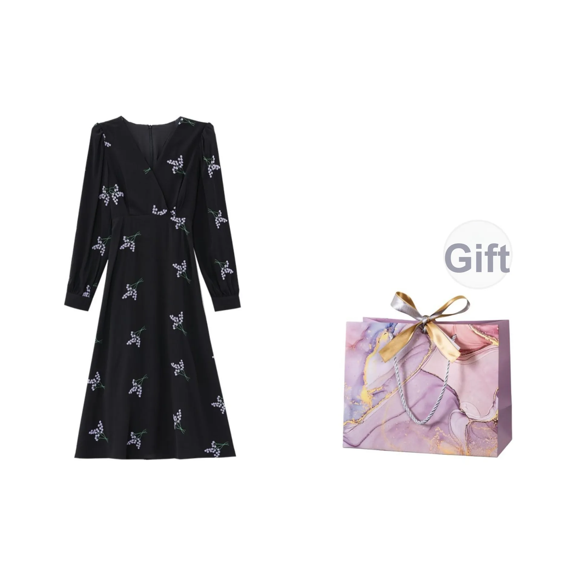 ONNFB Длинное платье с длинными рукавами женское