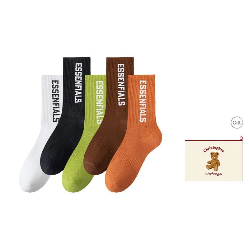 Caramella Mid Calf Socks Unisex Shopping Bag Combo-18