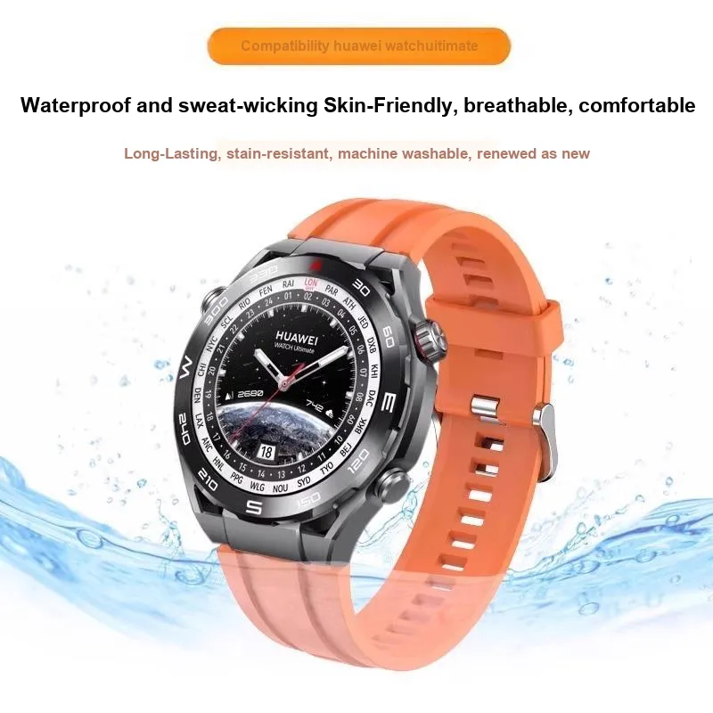 FZRT Huawei Compatibility Watch Band 22mm Liquid Silicone Strap Silicone Material-7