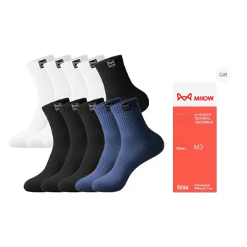 MIIOW Trend Party Series Mid Calf Socks Men's Box Of 10 Packs
