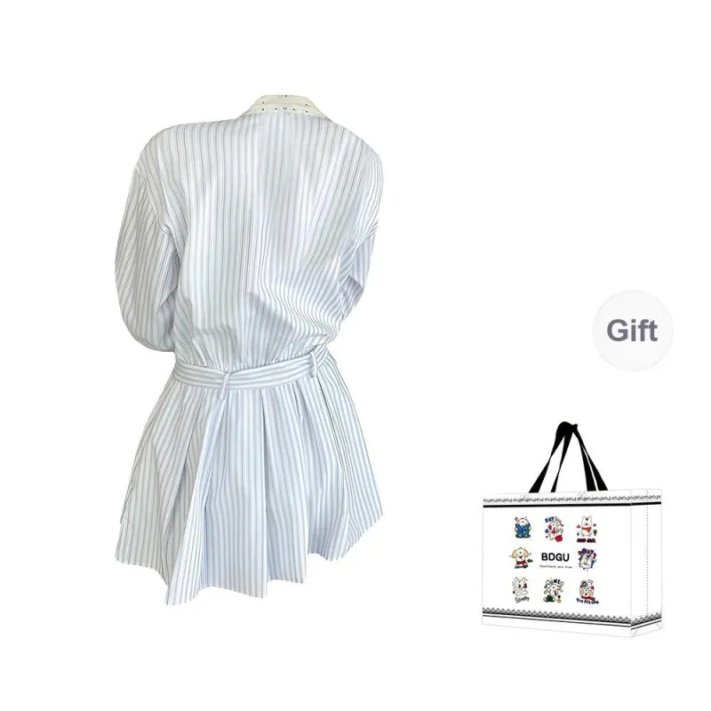 BDGU Long Sleeved Dresses Women's Blue-1