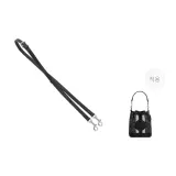 1.2cm-Width Black Litchi Grain Adjustable Silver