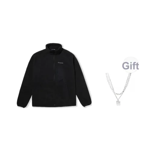 Columbia совместный бренд Куртки Пальто Унисекс Черный С ожерельем