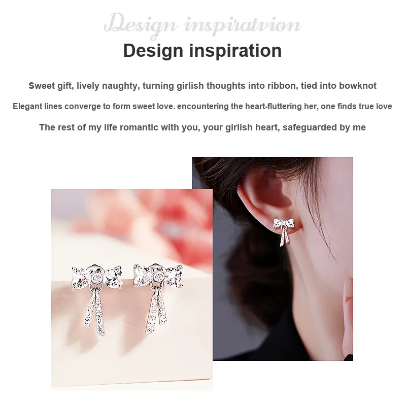 Disney S925 Silver Stud Earrings Women's-2