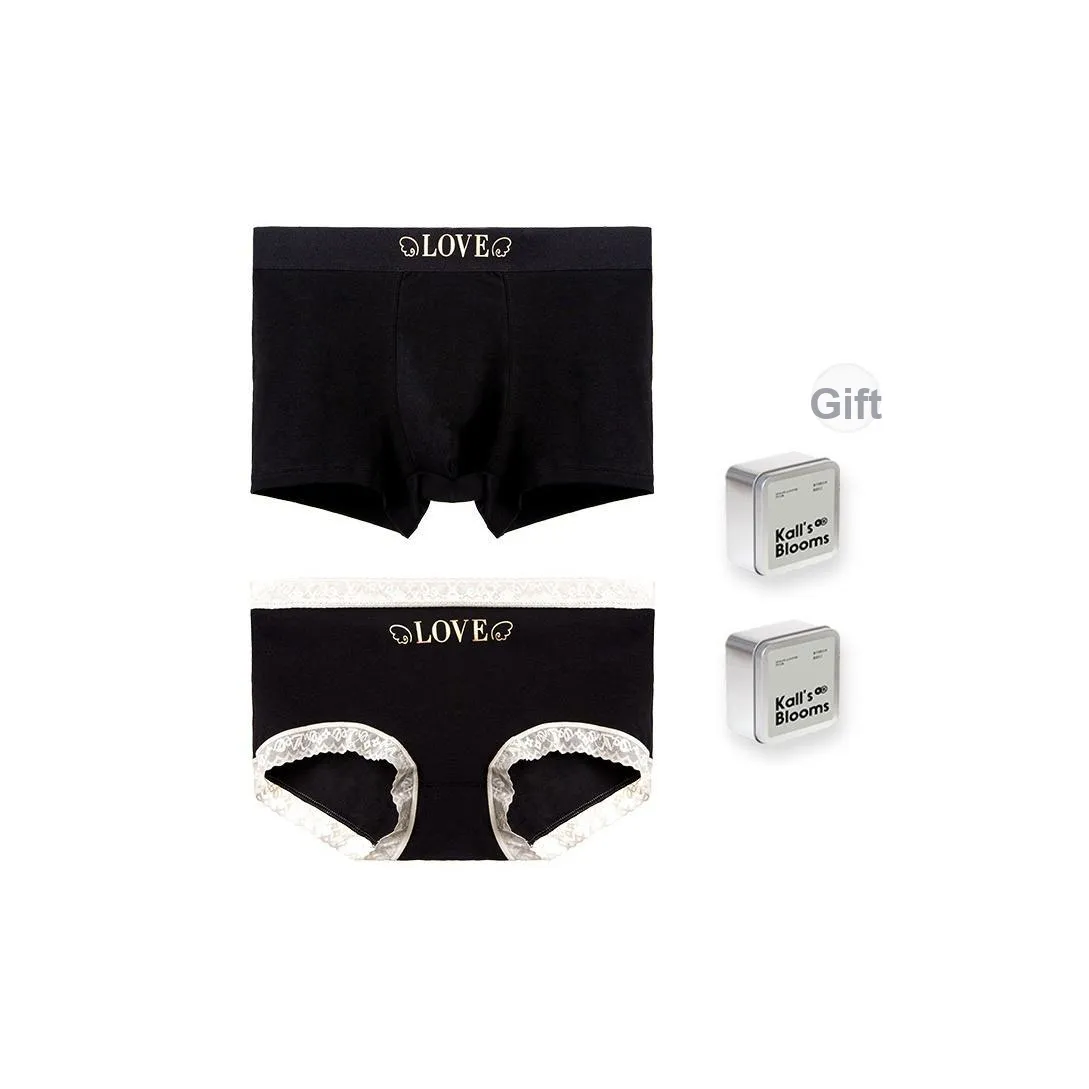 SHAONVMEIWU Подарочный набор Gift Box Муссовый черный Мужской + Муссовый черный Женский Унисекс Трусики-бикини