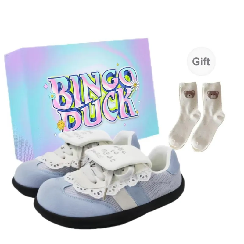 BINGO DUCK Non slip Lightweight Low Top Skateboard Shoes Women's-0