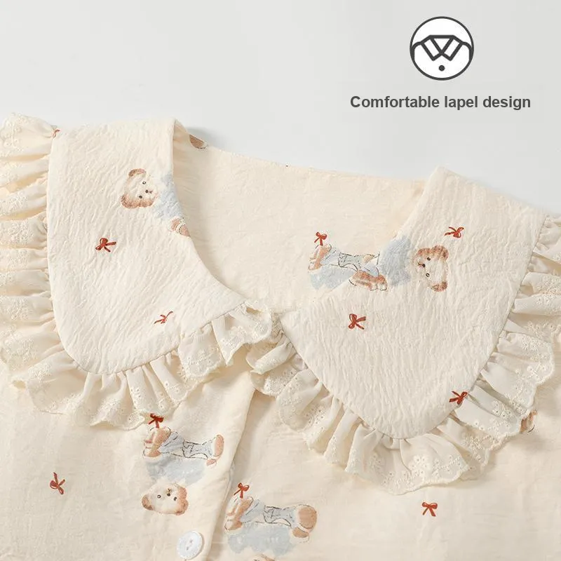 Maultiay Pajama Set Women's Apricot-2