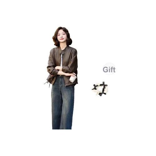 TURN UP Женские кожаные куртки