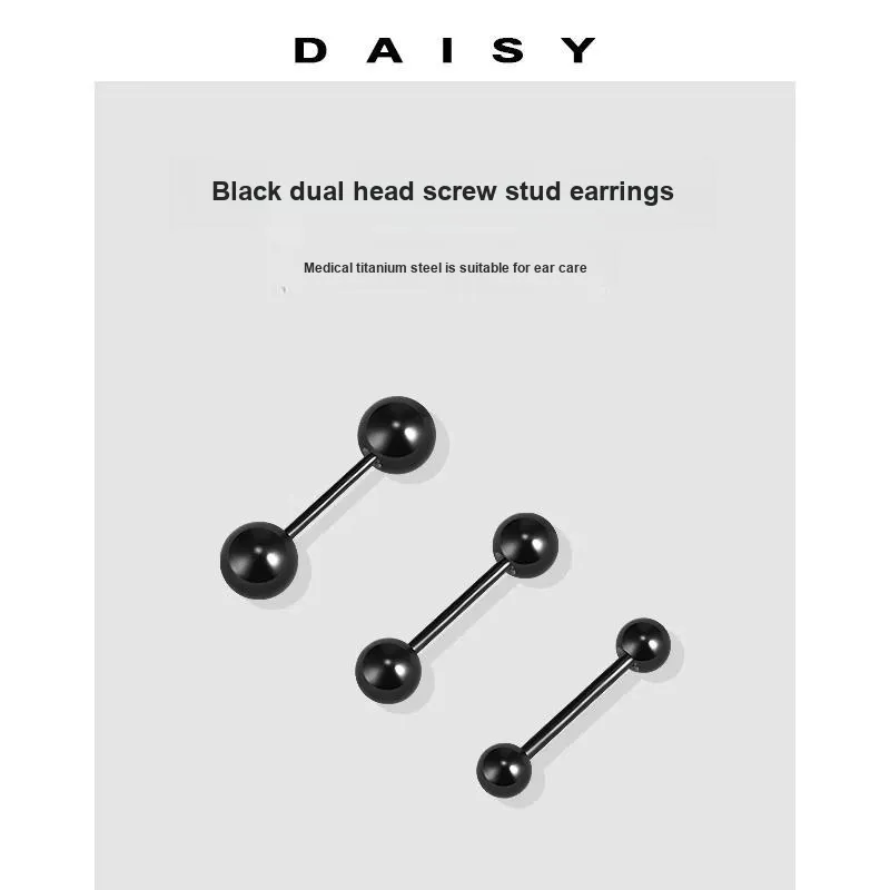 Daisy Dream Titanium Alloy Stud Earrings Unisex-4